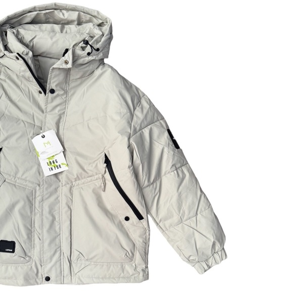 LONG IN FOR • Hooded Puffer Ski Jacket Coat Explorer PKNK - Picture 3 of 7